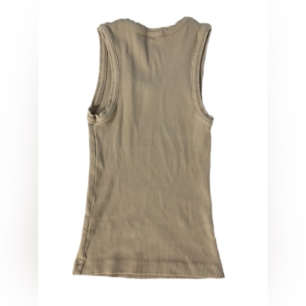 Agolde Poppy Tank Ribbed  XS  Donut - Picture 6 of 8